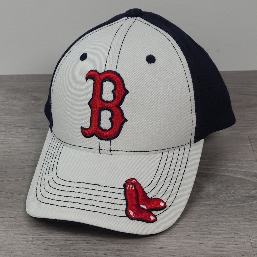 TEI MLB Adjustable Baseball Cap Hat Boston Redsox Navy White Red NWT